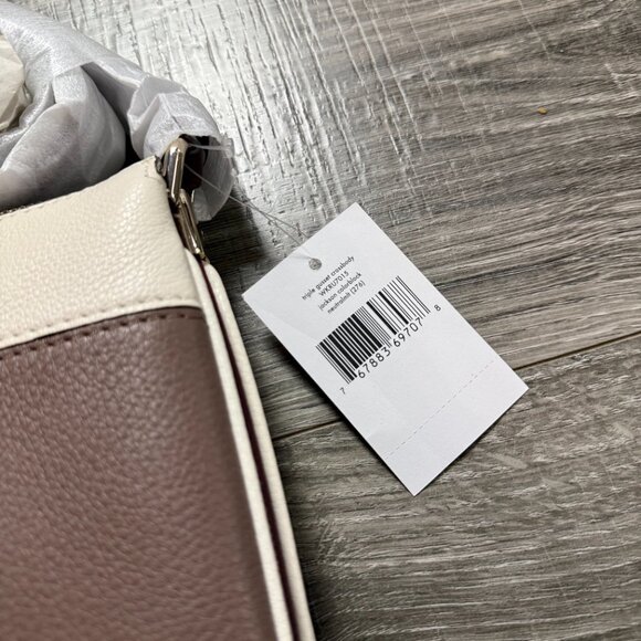 NWT Kate Spade New York Triple Gusset Color Block Crossbody Bag Purse Neutral - Picture 5 of 8